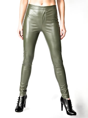 Be  Noble Skinny Leggings 'Leder-Leggings als Leder-Stretchhose in Kunstleder' in Groen