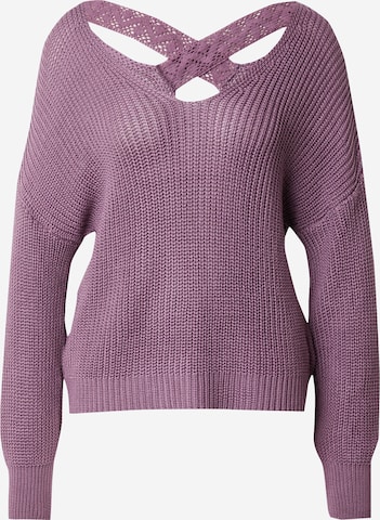 ABOUT YOU Sweater 'Sharon' in Purple: front