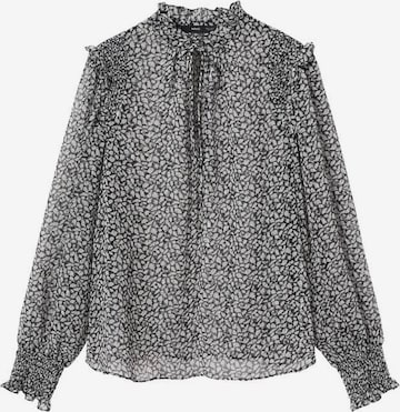 MANGO Blouse in Zwart: voorkant