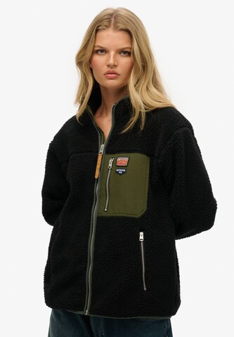 Superdry Fleece jacket in Black