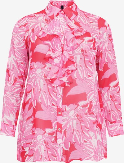 Yoek Blouse 'Florida' in de kleur Pink / Rood / Wit, Productweergave