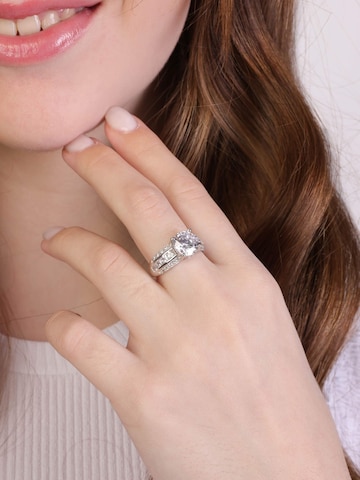 Lucardi Ring in Zilver: voorkant