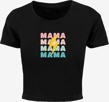 Merchcode T-Shirt 'Mothers Day - Mama' in Schwarz: predná strana