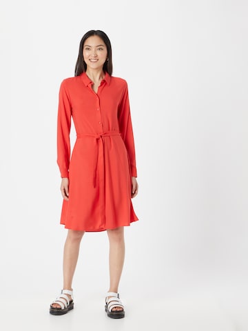 ICHI Košilové šaty 'Main' – červená: přední strana