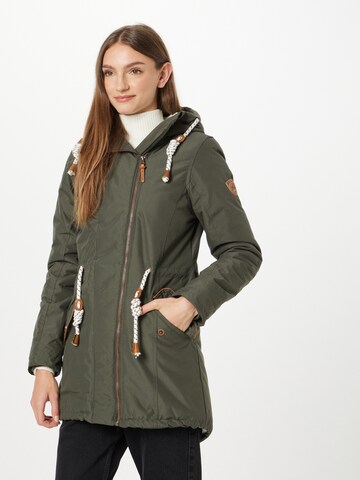 BRAVE SOUL Winter Coat 'Daisy' in Green: front