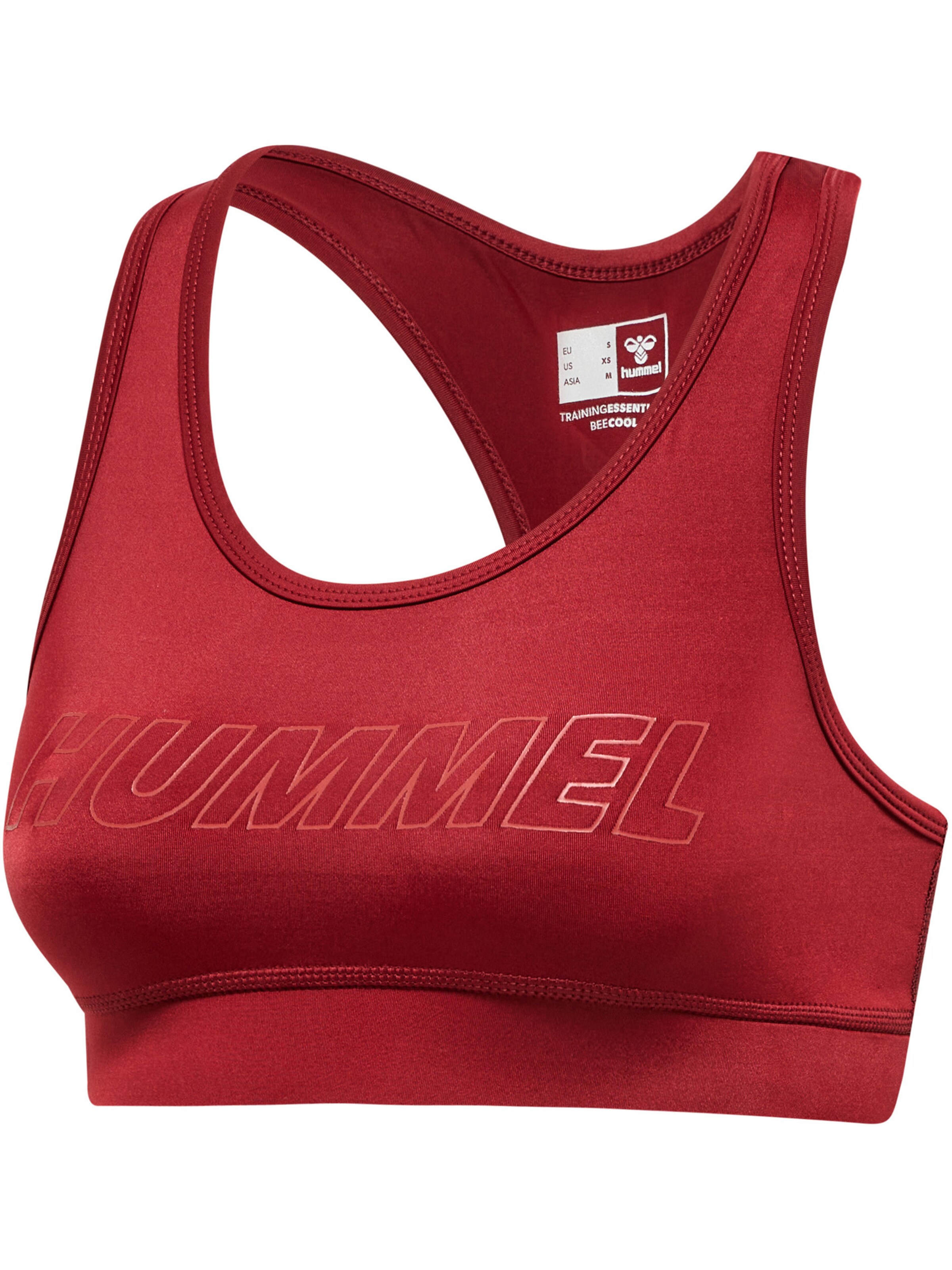 Hummel Bustier Sports-BH i rød