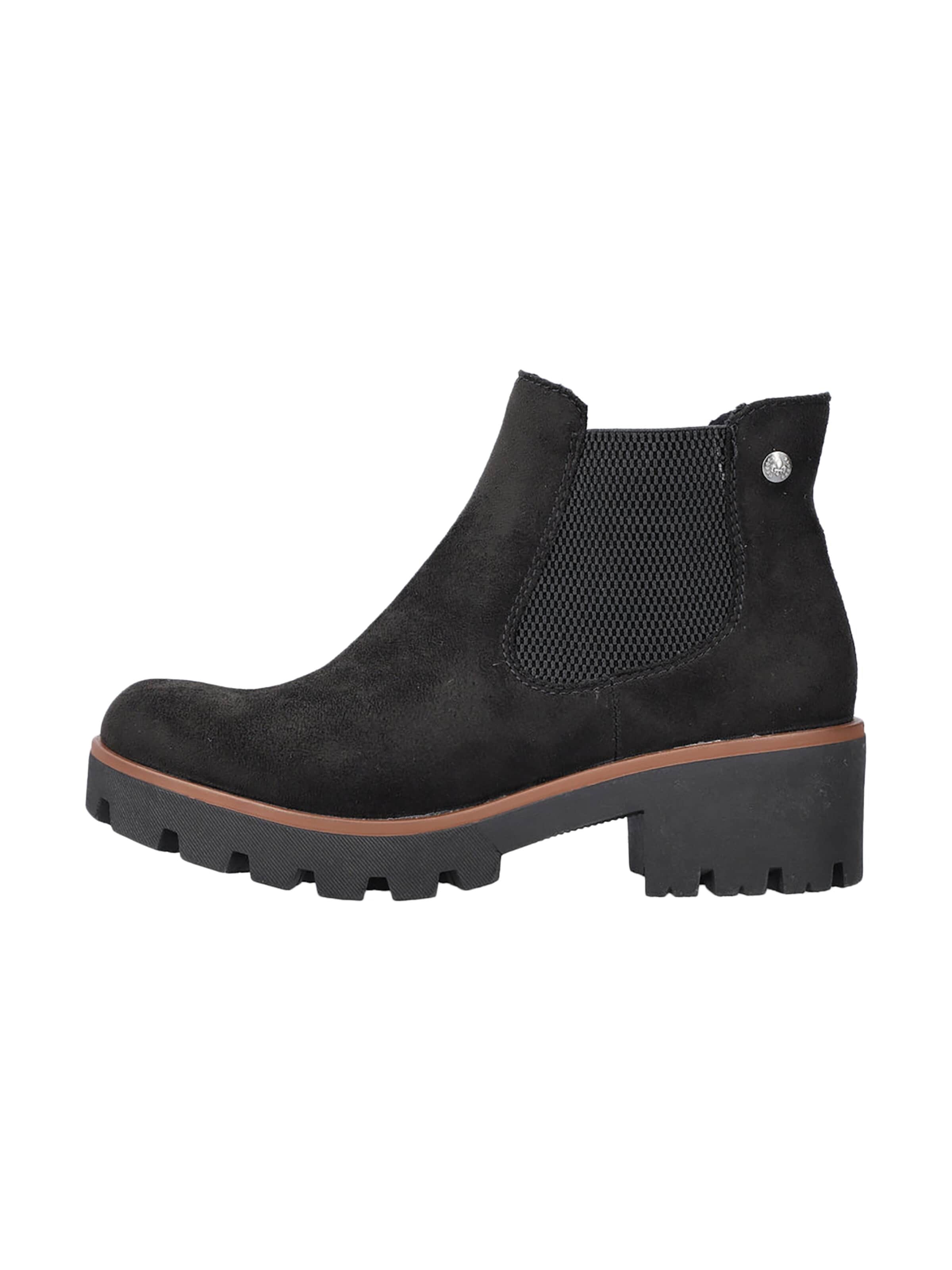 Rieker - Botas de tobillo 'Microtretch-Stiefelette zum Hineinschlüpfen' en negro: frente