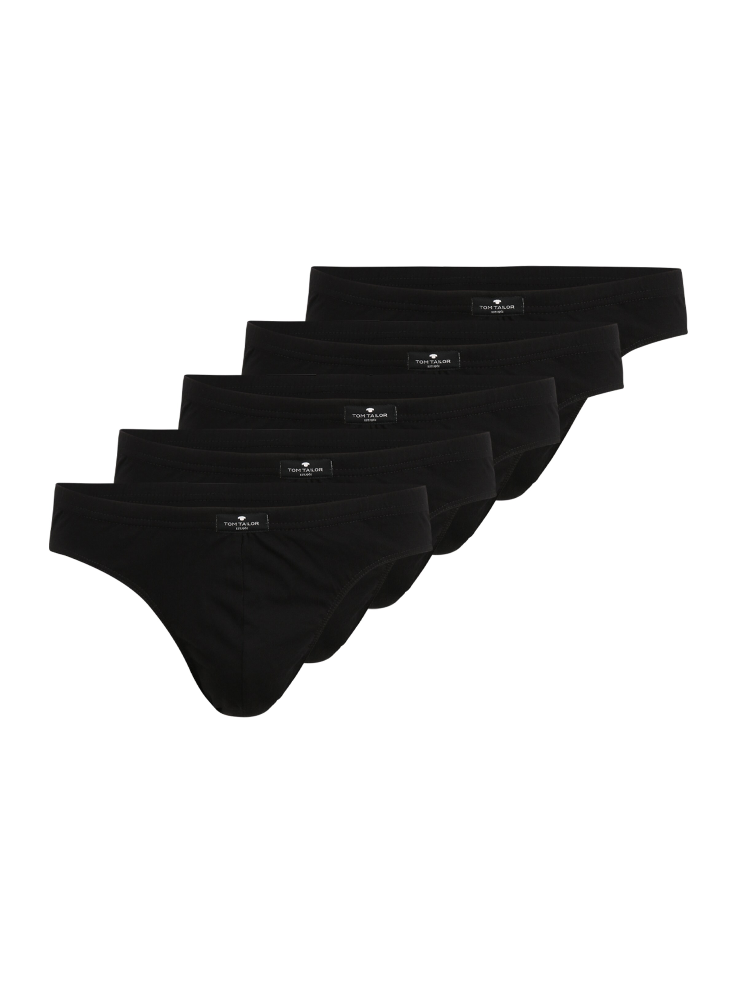 Slip de la TOM TAILOR pe negru: față