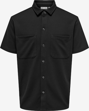Chemise 'Newkodyl' Only & Sons en noir : devant