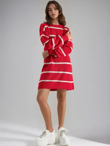 My fashion - Vestido de malha em vermelho: frente