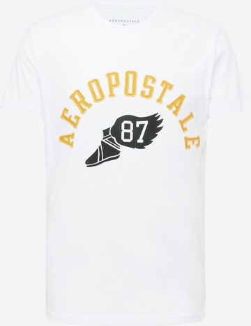 AÉROPOSTALE Shirt 'TRACK 87' in White: front