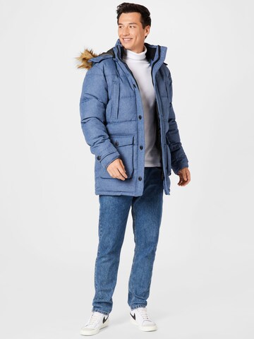 INDICODE JEANS Winter Jacket 'Hail' in Blue