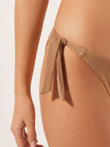 CALZEDONIA Bikinihose 'GOLDEN GLEAM' in Beige