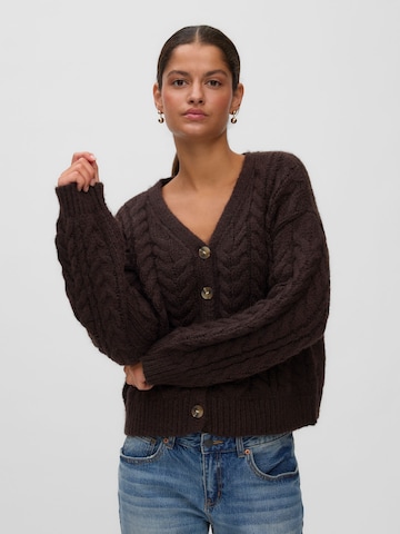 VERO MODA Knit cardigan 'VMDream' in Brown: front