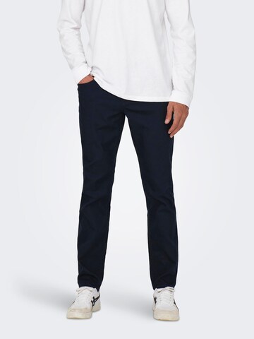 Only & Sons Slimfit Byxa 'Loom' i blå: framsida
