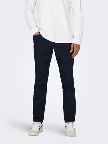 Regular Pantalon 'Loom' Only & Sons en bleu : devant