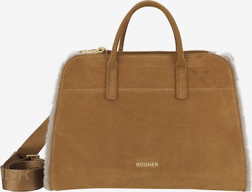 BOGNER - Bolso de mano 'Banff Frisé Tonina' en marrón: frente