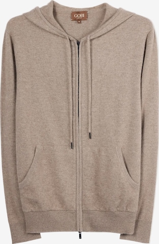 GOBI Cashmere Strickjacke 'Men's Zip-Up Cashmere Hoodie' in Grau: Vorderseite