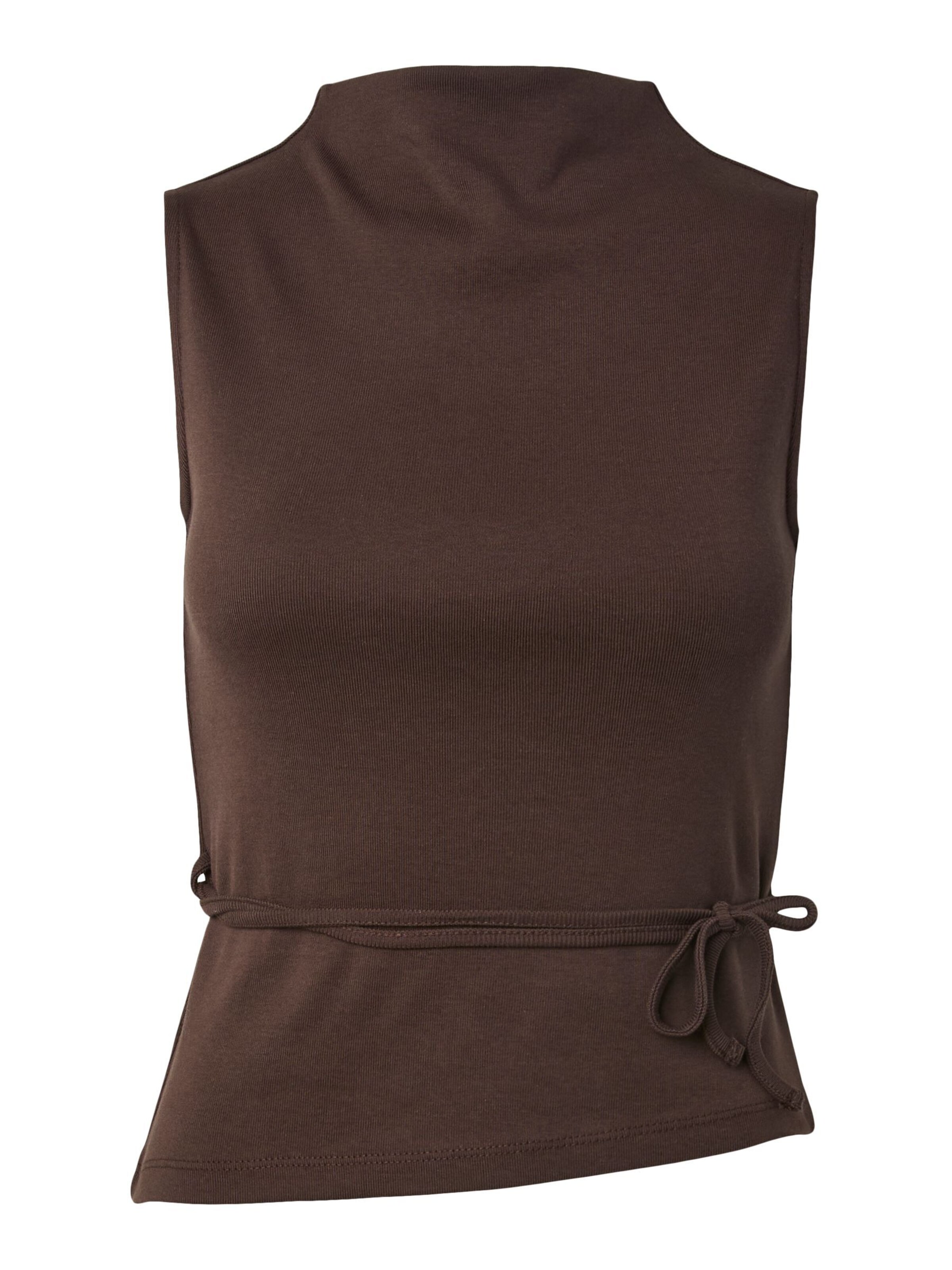 PIECES - Top 'PCOLIVE' en marrón: frente