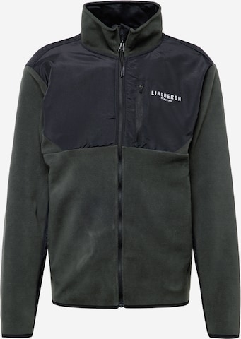 Lindbergh Fleece jas in Groen: voorkant