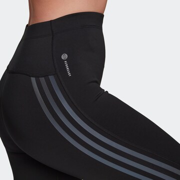 ADIDAS SPORTSWEAR Skinny Sportovní kalhoty 'Run Icons 3-Stripes' – černá