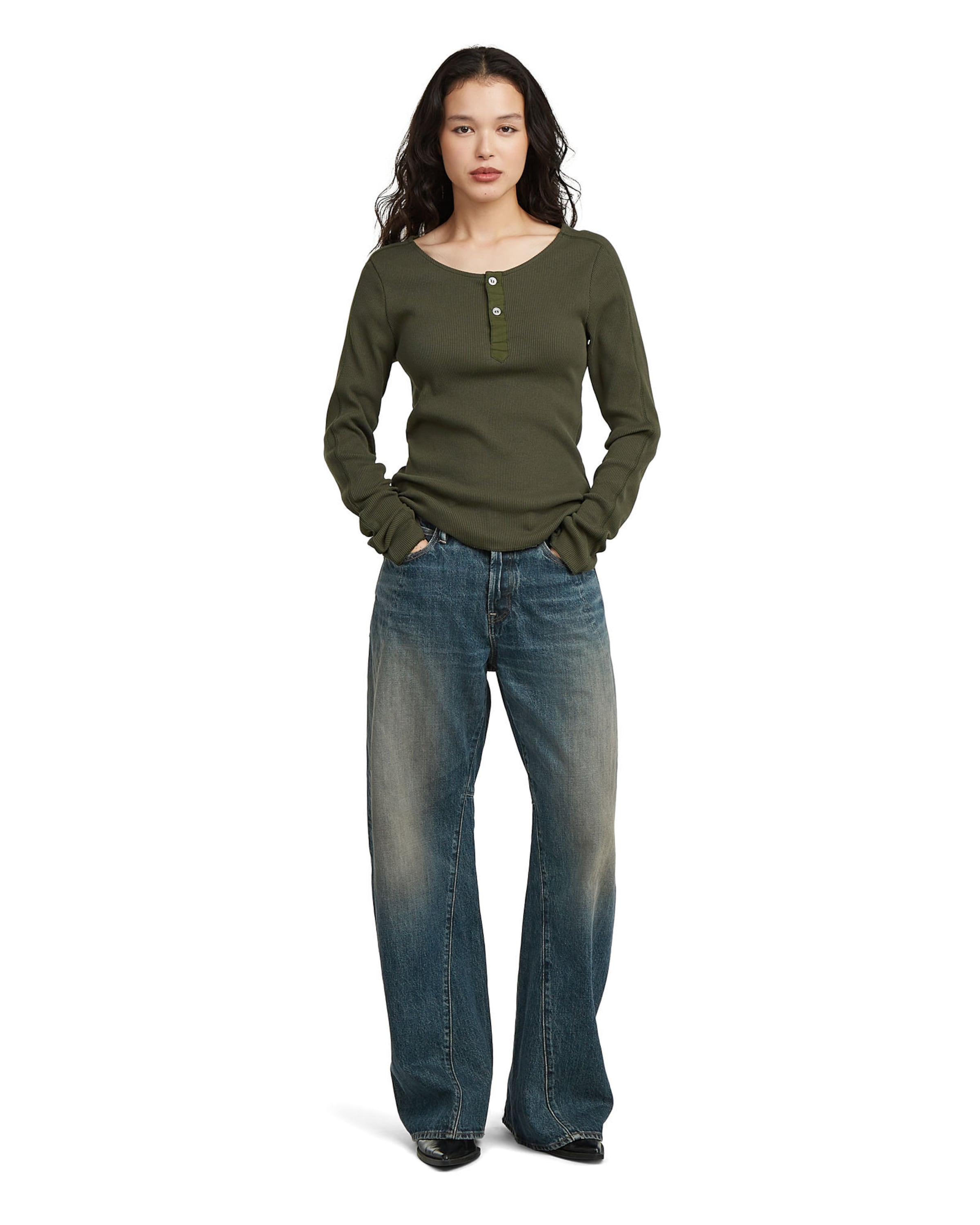 G-STAR Loosefit Jeans - 'Contor Wide Jeans' in Blau