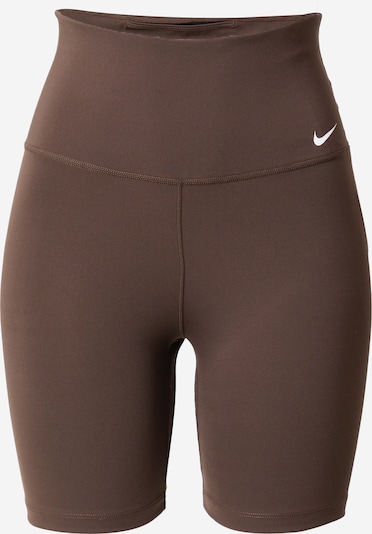 NIKE Sports trousers 'ONE' in Chocolate / White, Item view