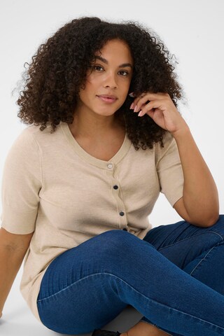 KAFFE CURVE Cardigan 'KClizzy' i beige