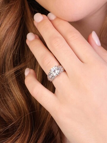 Lucardi Ring 'Klassisch' in Silver: front