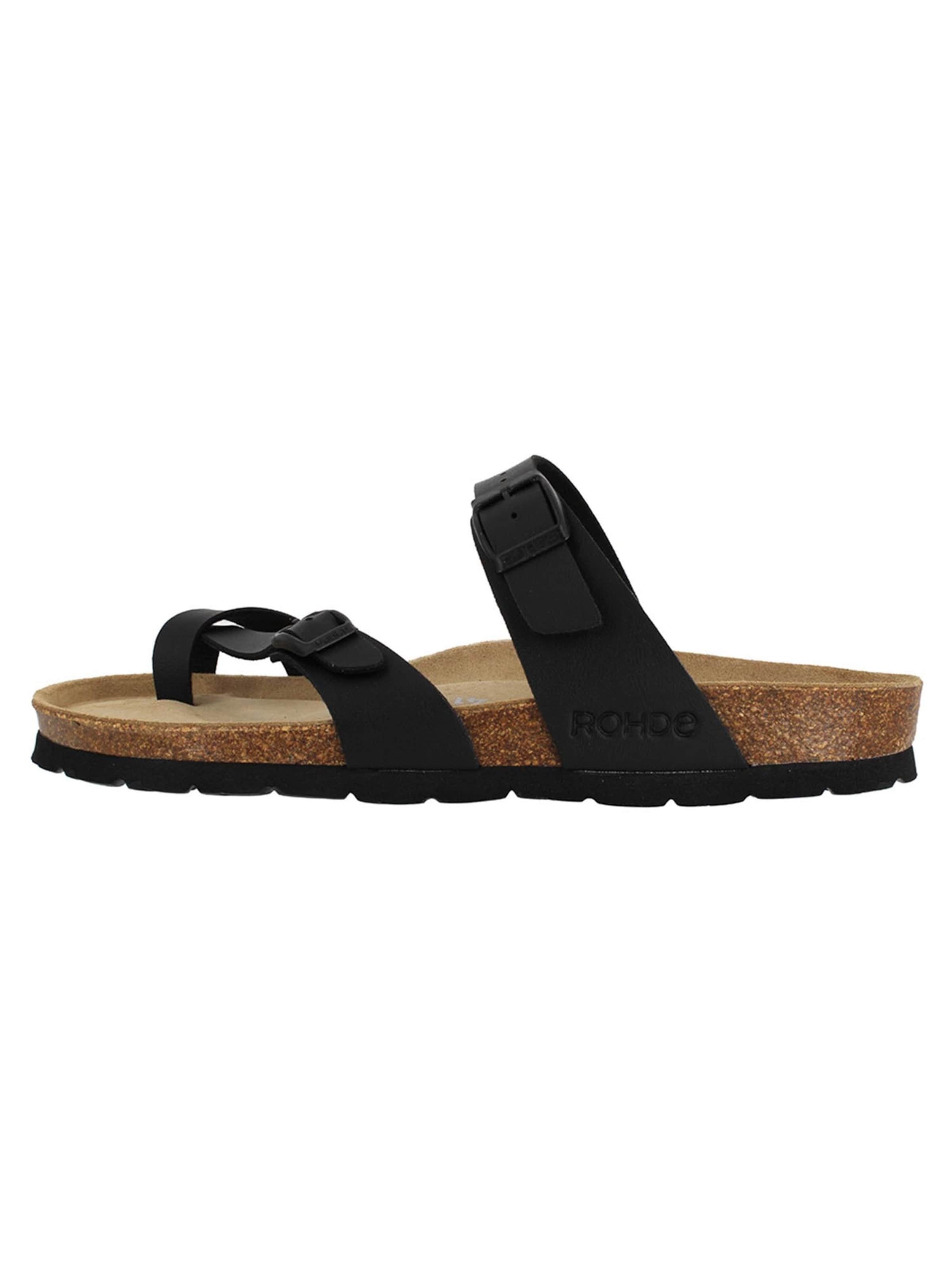 ROHDE Muiltjes 'Alba' in Zwart: voorkant