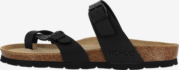 ROHDE Mules 'Alba' in Black: front