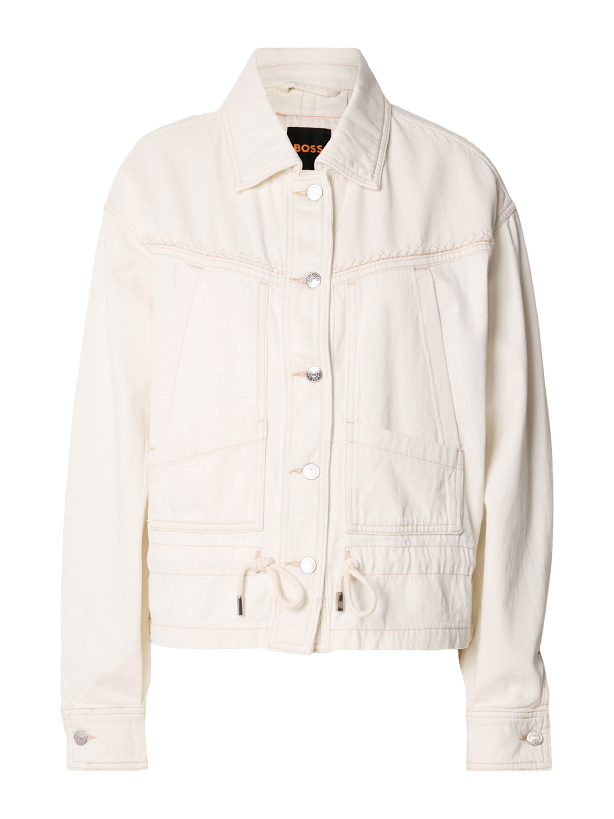 BOSS Tussenjas in Beige: voorkant