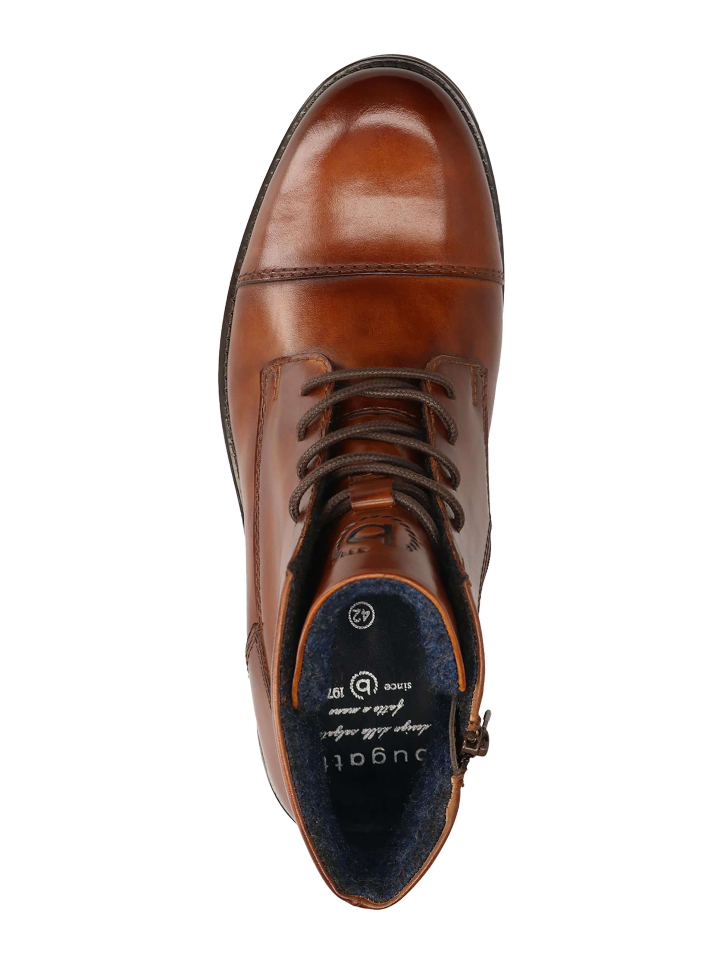 Boots stringati di bugatti in marrone