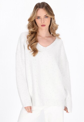DreiMaster Vintage Sweater in White: front