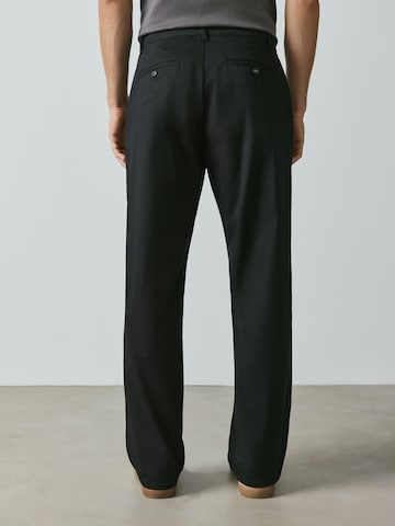 NextLoosefit Chino hlače - crna boja