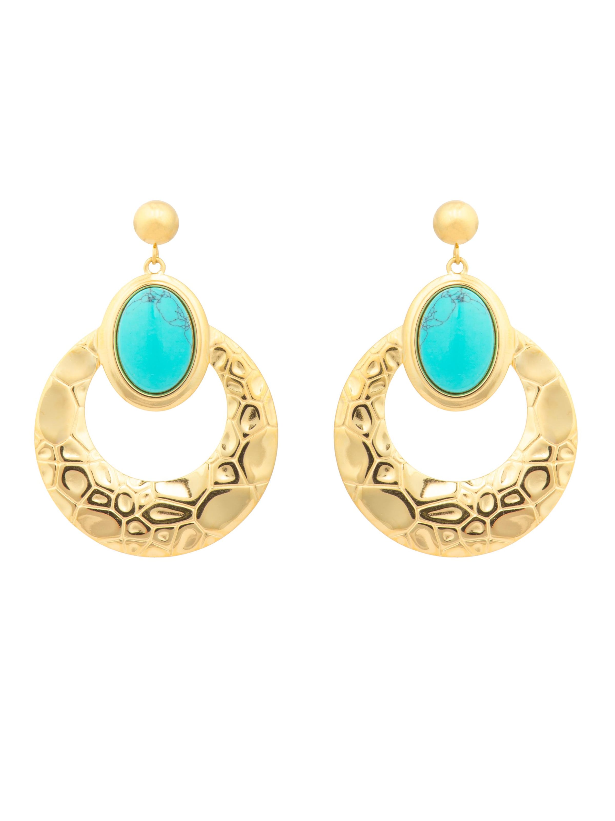 Luxenter Earrings 'Rekbas' in Blue: front