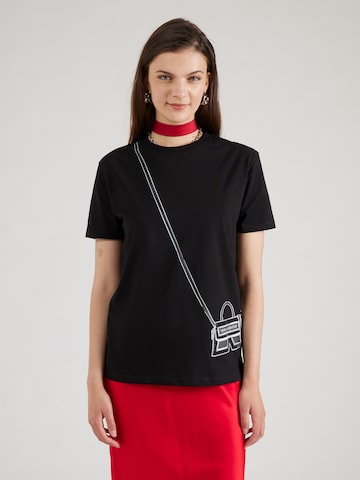 Karl Lagerfeld T-shirt 'Ikon' i svart: framsida