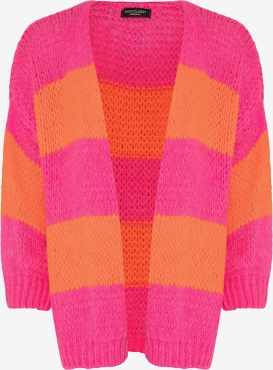 Cardigan dimensiuni mari SASSYCLASSY pe portocaliu neon / roz neon, Vizualizare produs