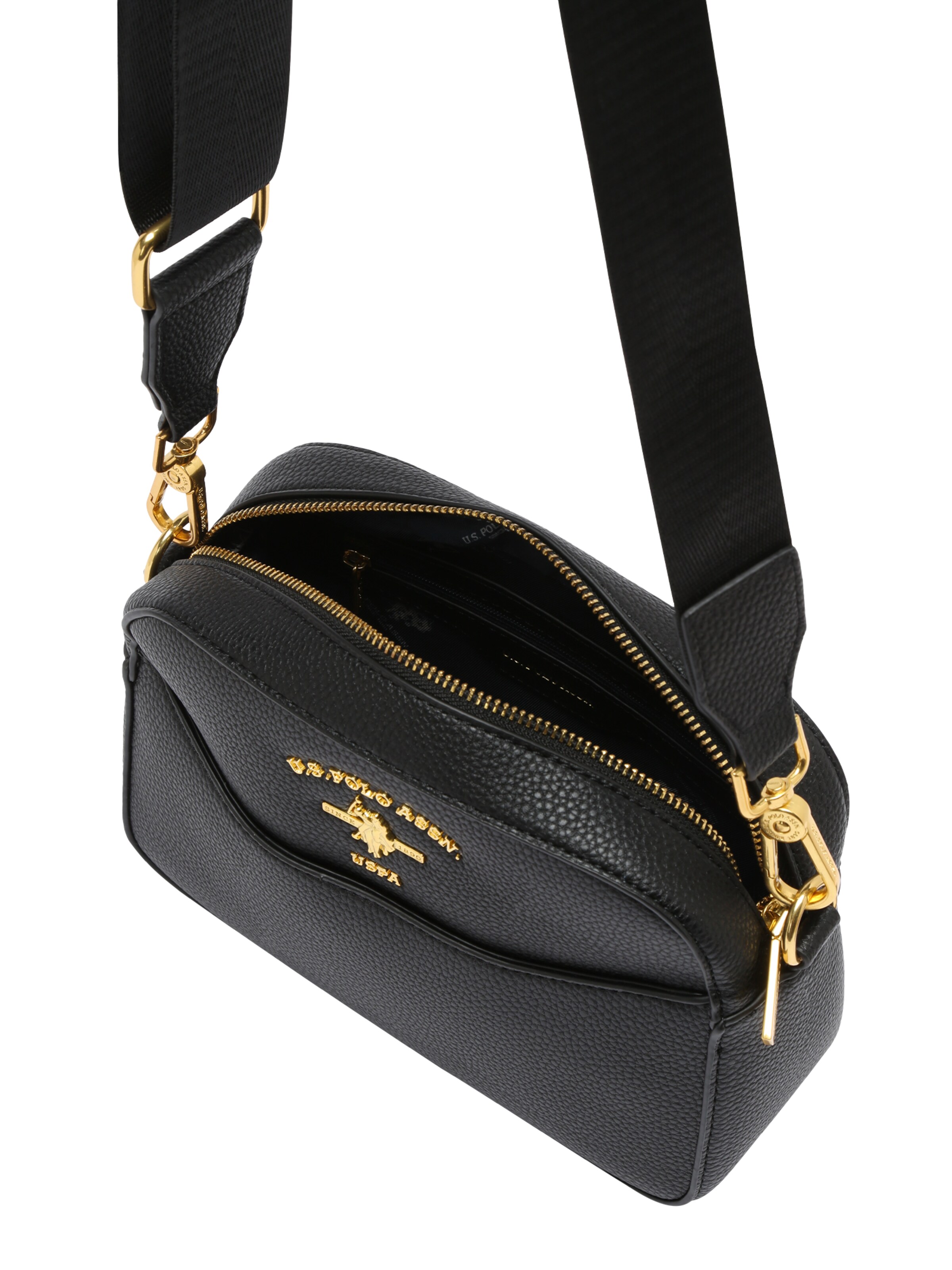 U.S. POLO ASSN. Torba na ramię 'Stanford' w kolorze czarny