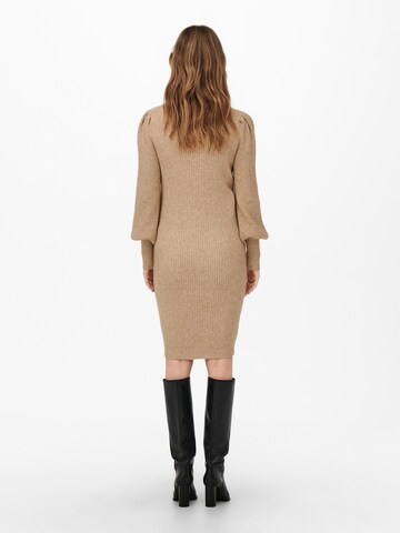 Only Maternity Knit dress 'Katia' in Brown