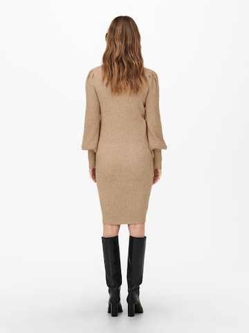 Only Maternity Knitted dress 'Katia' in Brown