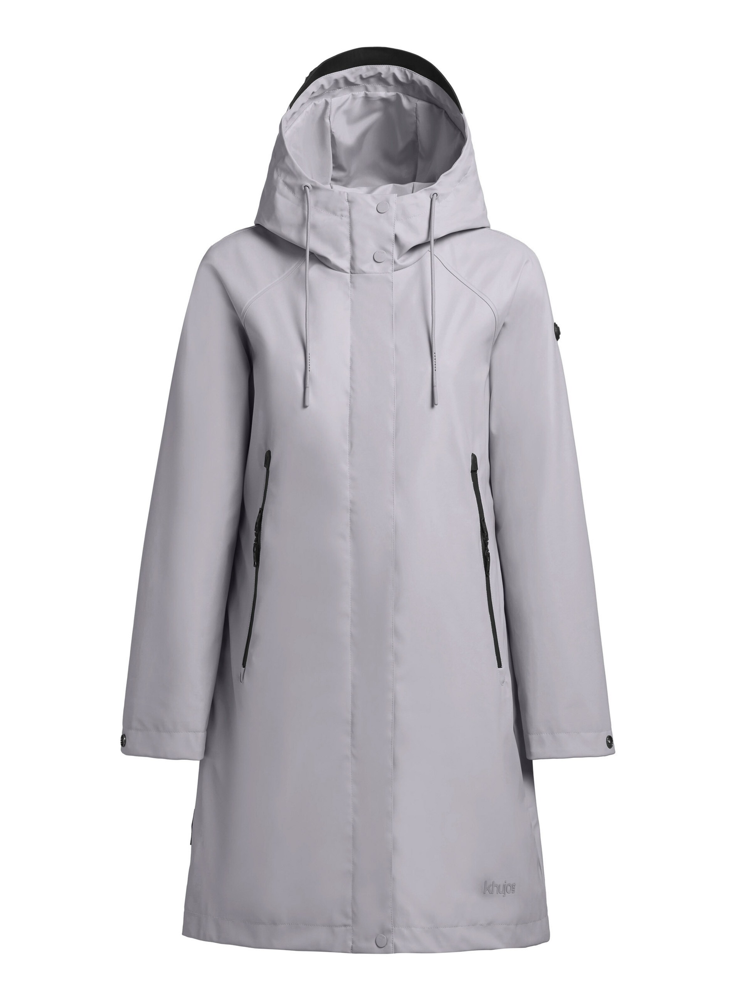 khujo Between-Seasons Coat 'Liede' in Grey: front