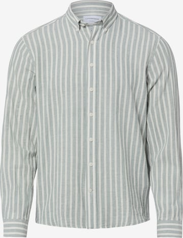 Coupe regular Chemise Lindbergh en bleu : devant
