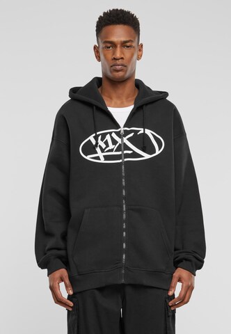 K1X Zip-Up Hoodie in Black: front