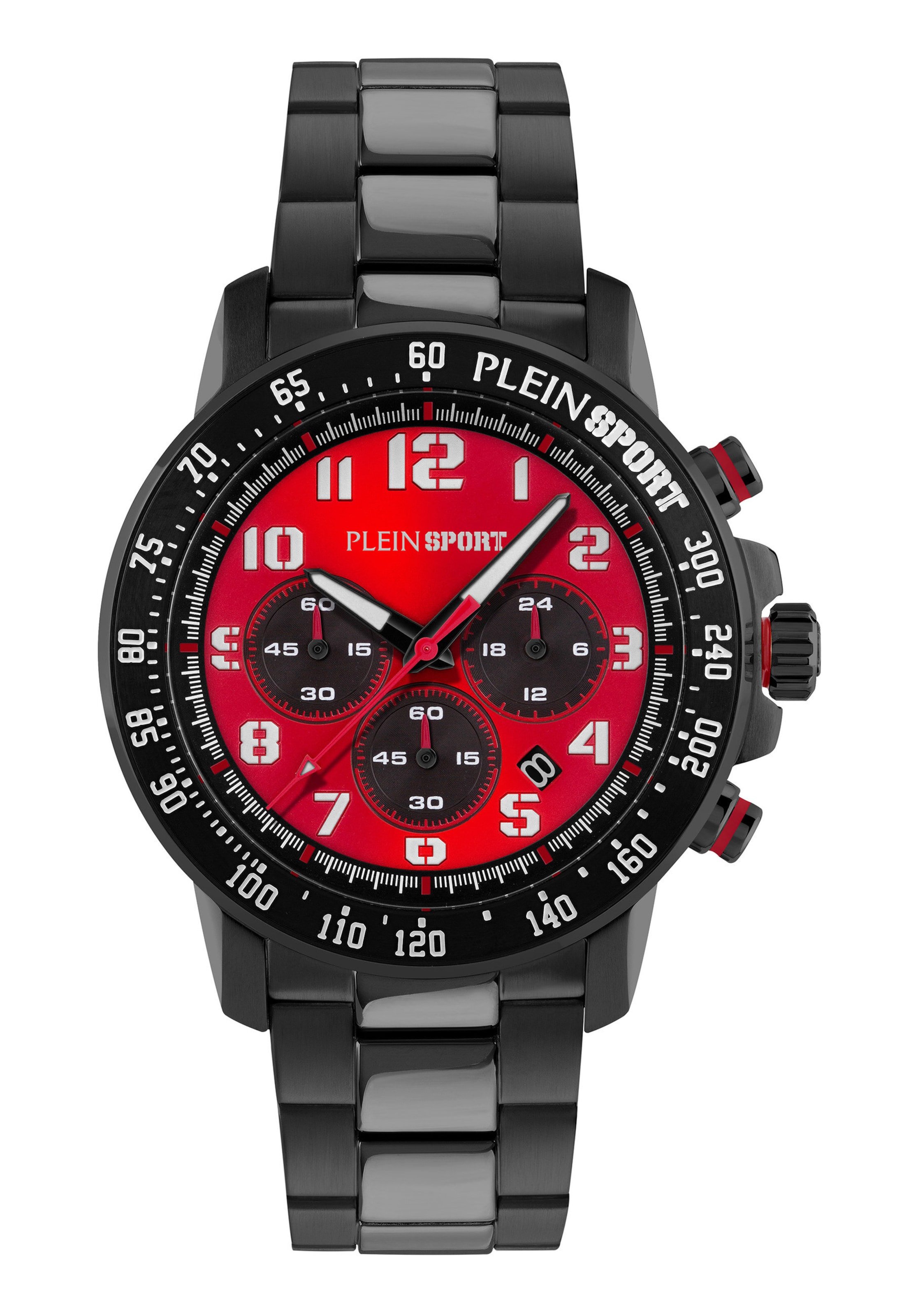 Plein Sport Sports watch 'Chronorace' in Black: front