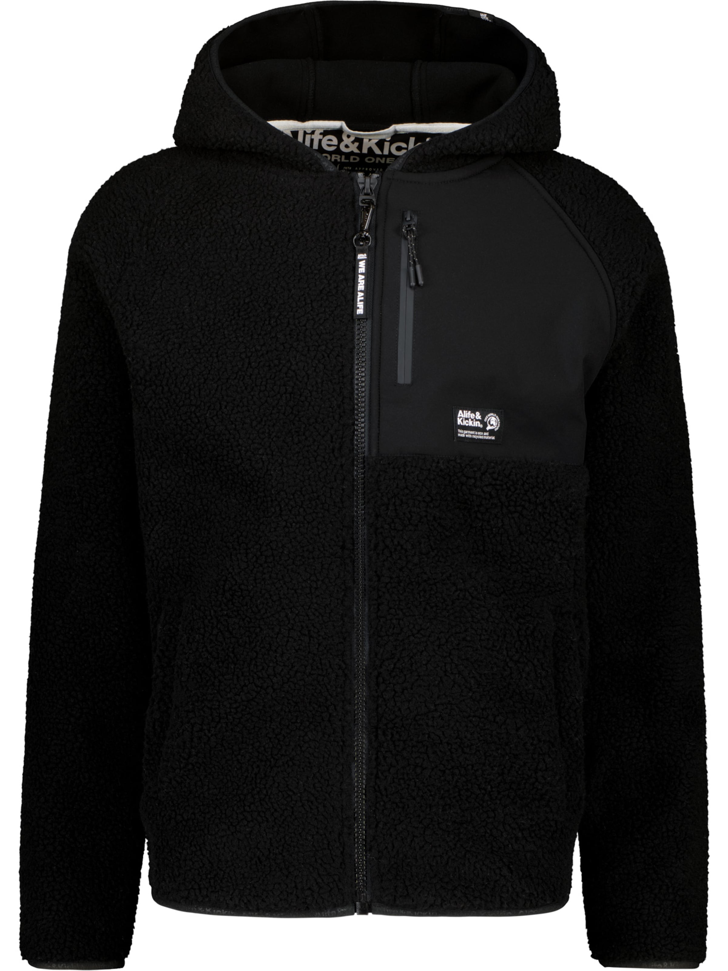 Veste en polaire 'HaraldAK' alife & kickin en noir : devant