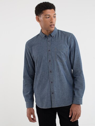 BIG STAR Regular fit Button Up Shirt 'ZHANGI' in Blue: front