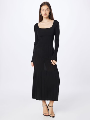 PATRIZIA PEPE - Vestido de punto en negro: frente