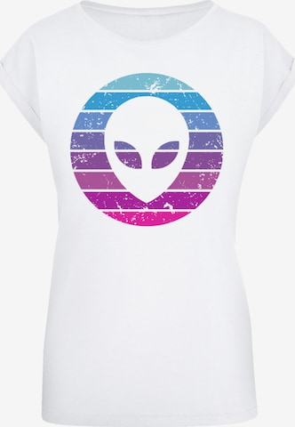 T-shirt 'Alien Kopf' F4NT4STIC en blanc : devant