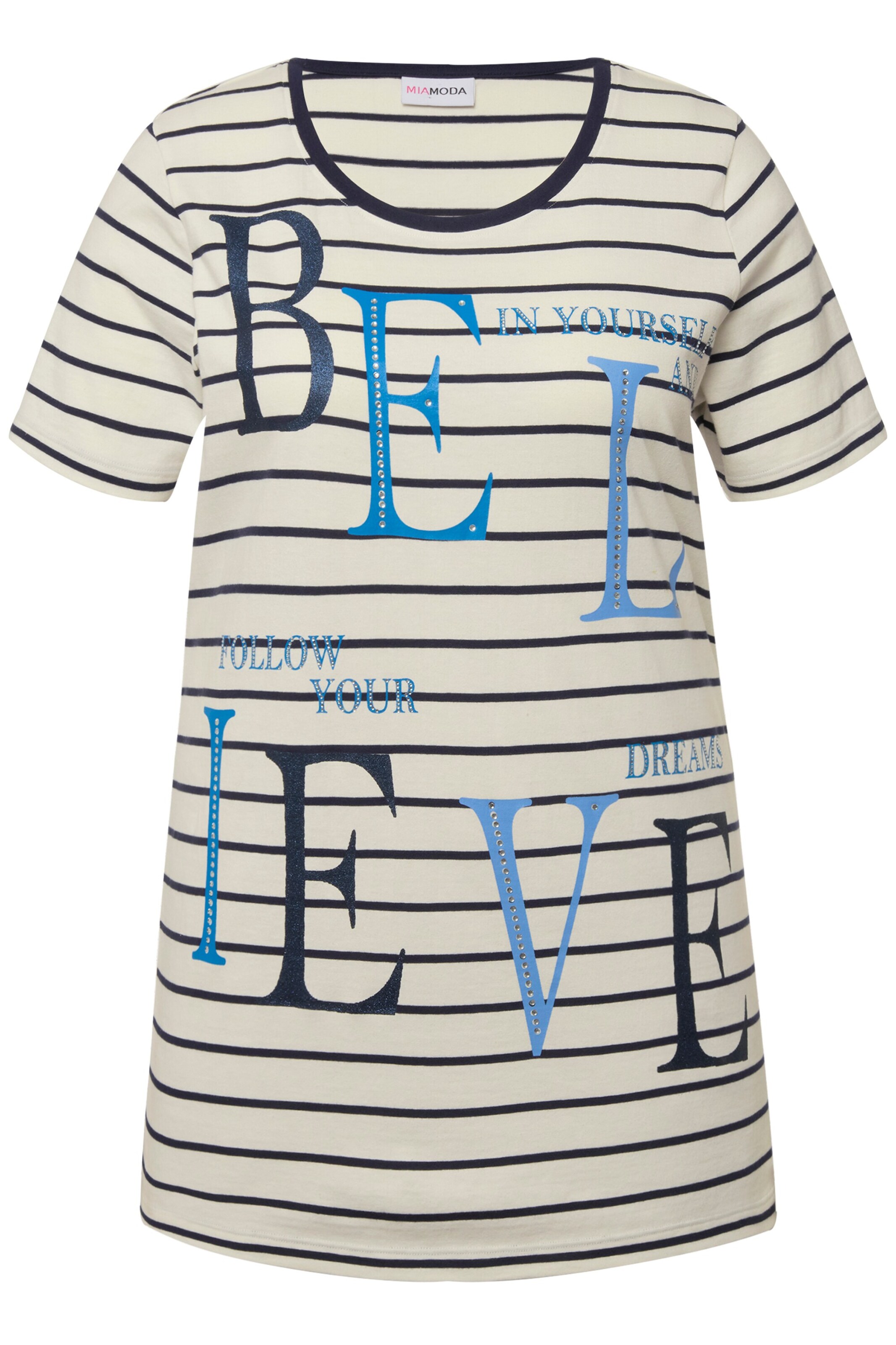 T-shirt MIAMODA en blanc : devant